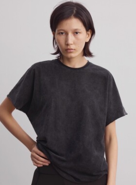 Terrawear 25SS水洗做旧合身版型微弹柔软短袖T恤 黑/灰 男女同款