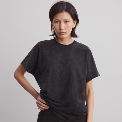 短袖T恤水洗黑水洗灰男女同款