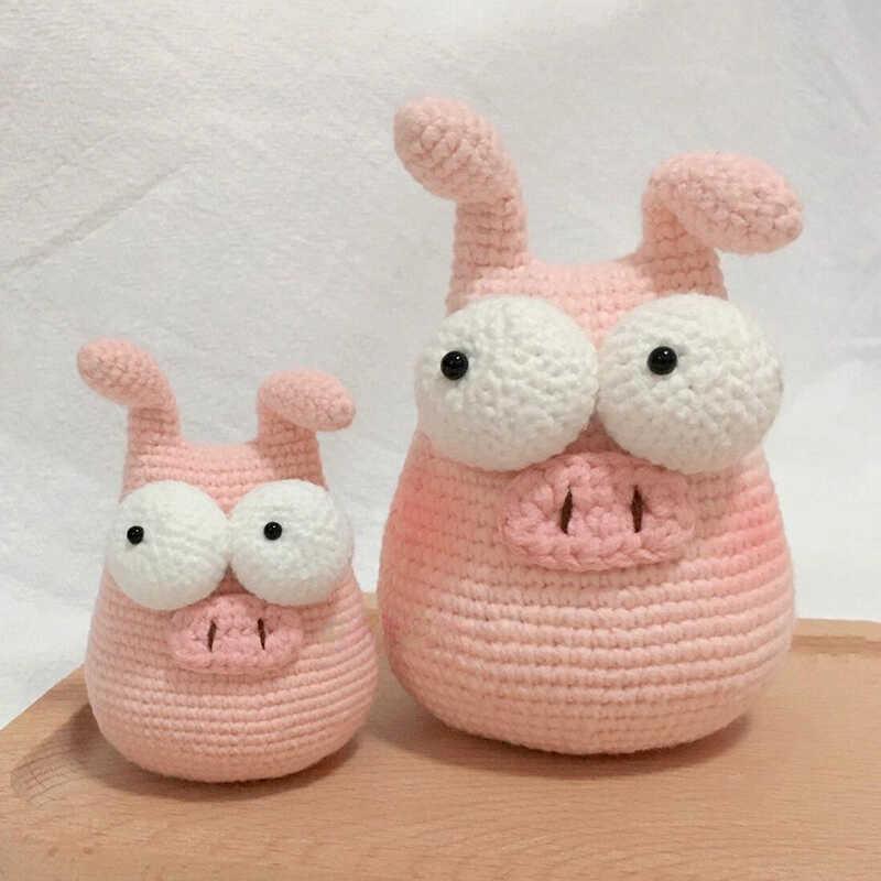 瞪眼小猪材料包编织毛线