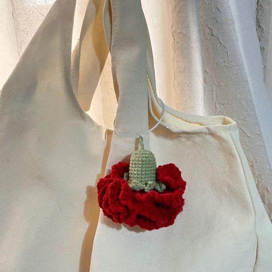 手工毛线钩针编织康乃馨钥匙扣包包挂件diy材料包送闺蜜女友礼物,服饰配件/皮带/帽子/围巾,DIY编织材料包,淘宝优惠券,粉丝福利购,淘宝优惠卷