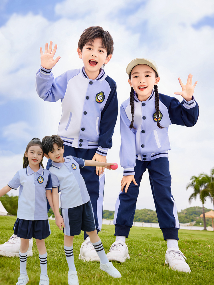 校服套装小学生班服三件套春秋套装幼...