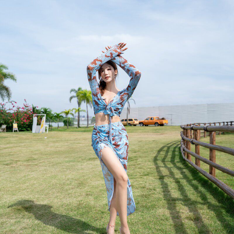泳衣女三四件套性感比基尼罩衫