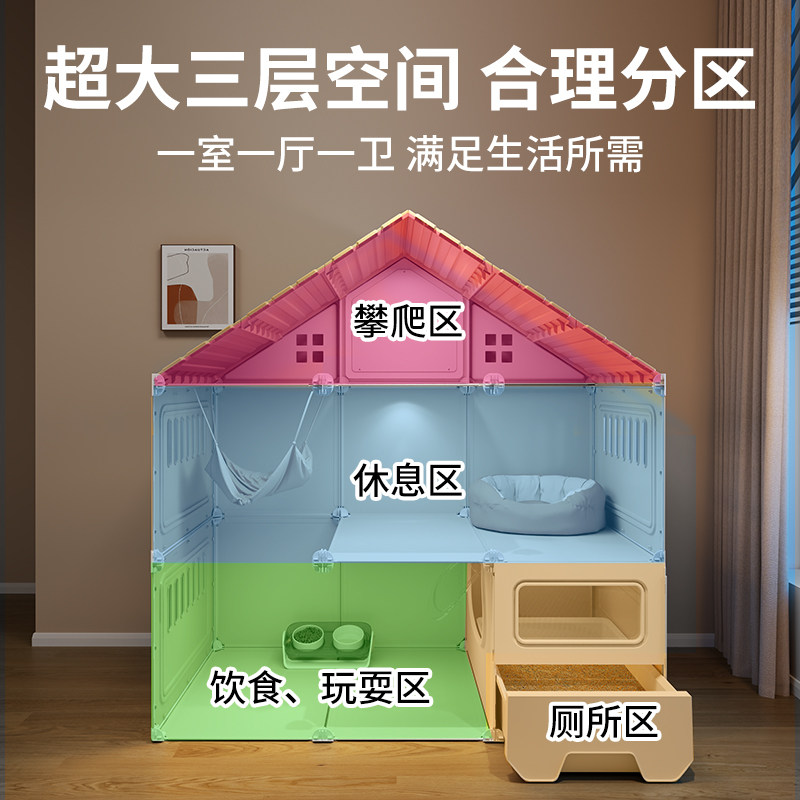 多层猫别墅超大自由空间