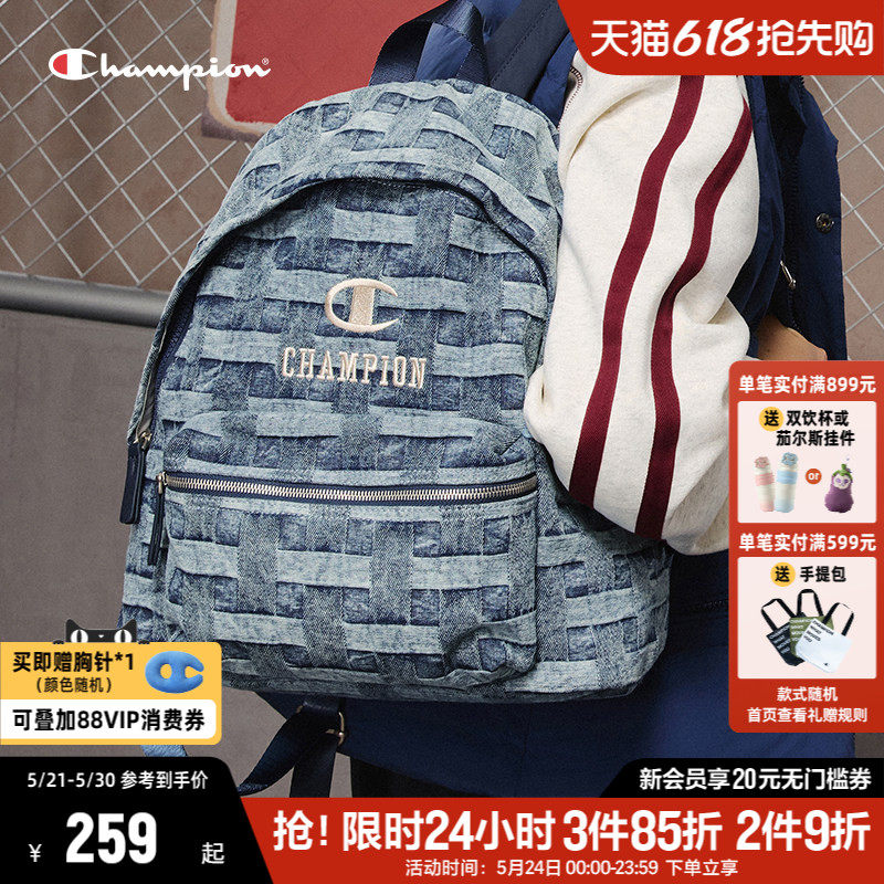 Champion冠军双肩包女2026春新款书包通勤包大容量电脑包