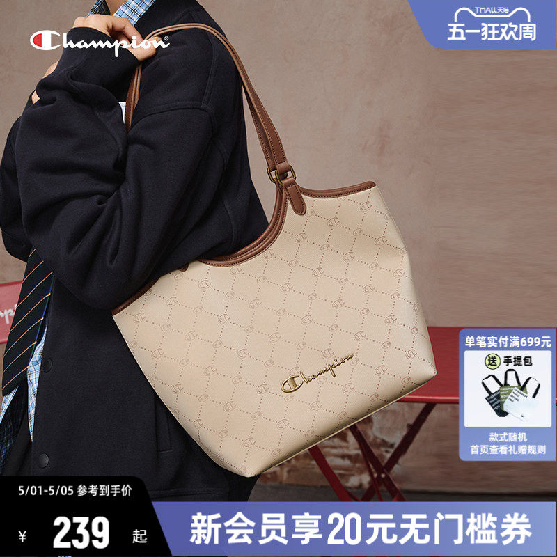 Champion冠军托特包26春夏新款女大容量菜篮子包包高级通勤单肩包