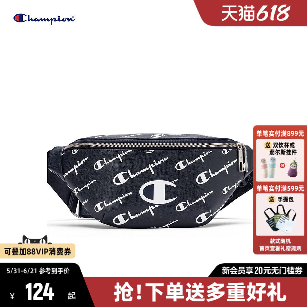 Champion冠军斜挎包女春新款胸包腰包帆布包单肩包男生情侣包包