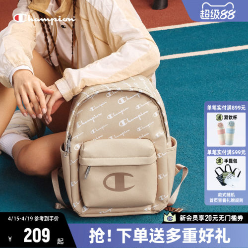 Champion冠军双肩包满印老花背包