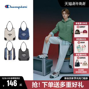 丁禹兮同款 Champion冠军腋下包大容量牛仔包单肩包手提托特包女
