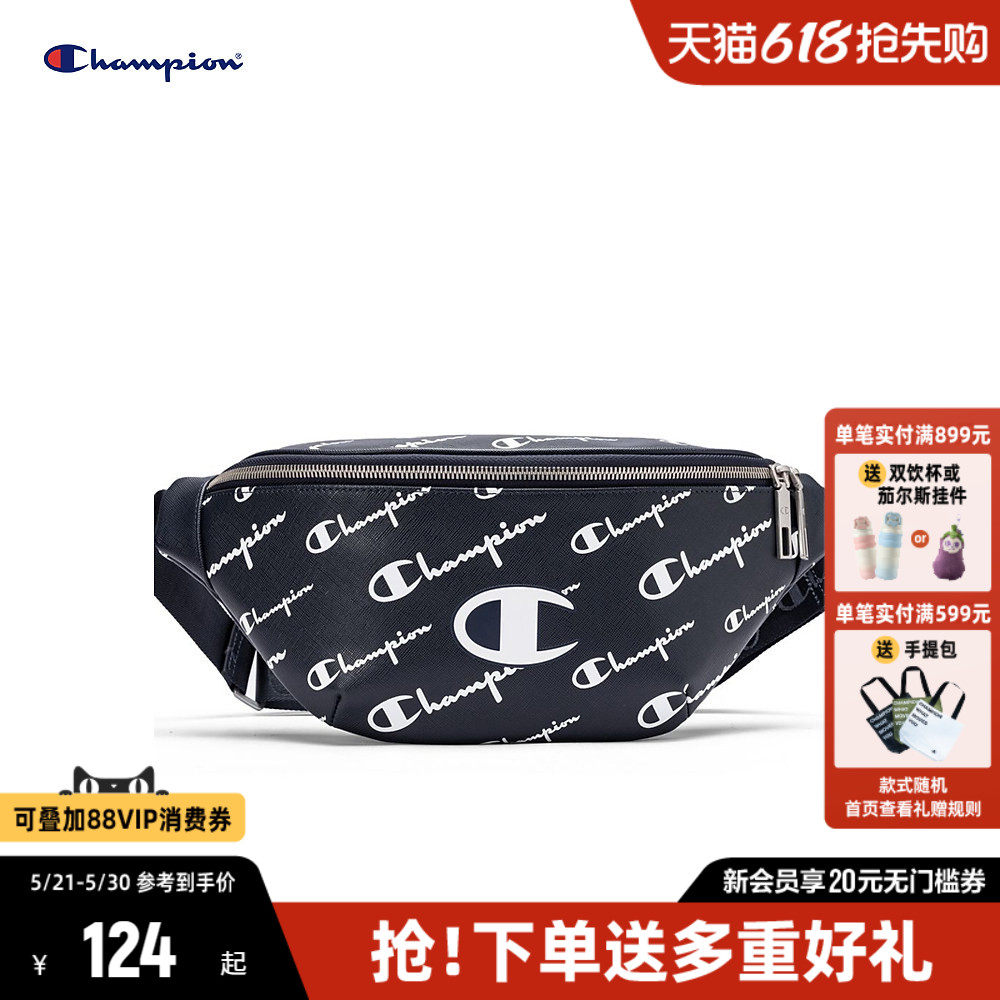 Champion冠军斜挎包女春新款胸包腰包帆布包单肩包男生情侣包