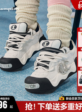 Champion冠军板鞋膨膨面包鞋女秋冬厚底大头运动鞋小白鞋休闲鞋男