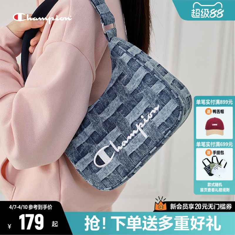 Champion冠军单肩包女包月牙包春季新款牛角包挎包腋下包斜挎包