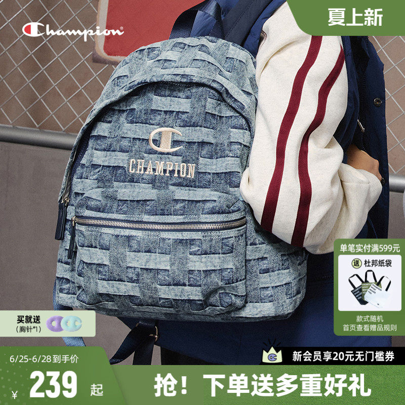 Champion冠军双肩包女2026春新款书包通勤包大容量电脑包