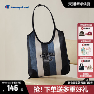 丁禹兮同款 Champion冠军腋下包大容量牛仔包单肩包手提托特包女包