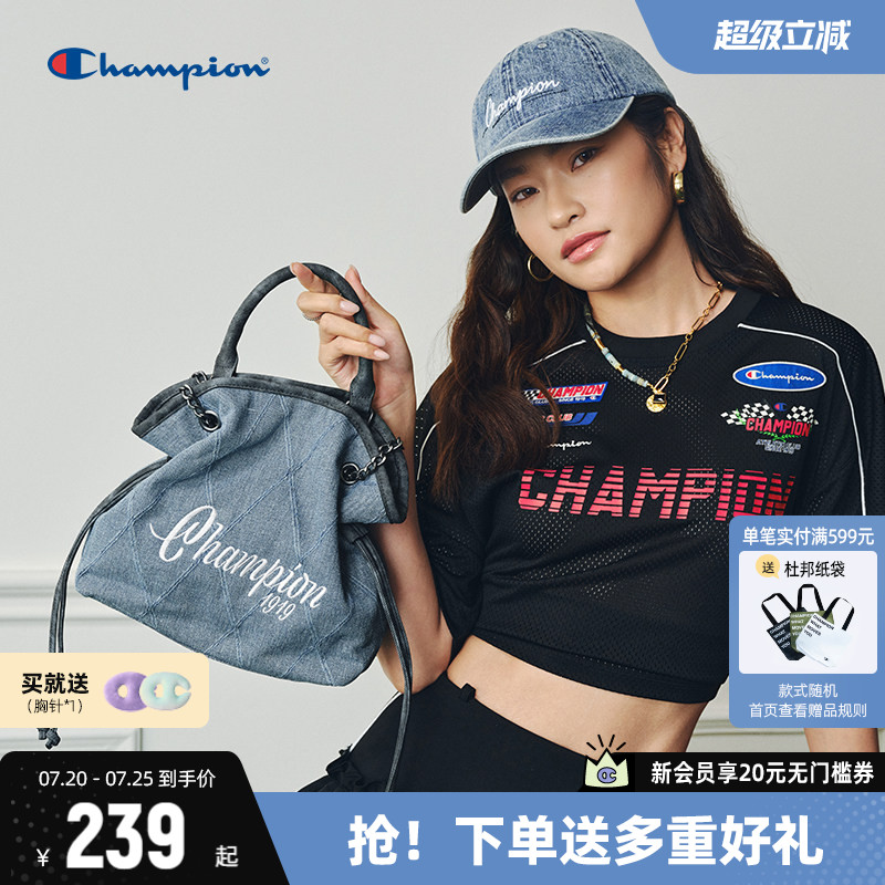 Champion冠军抽绳斜挎包时尚26年夏季新款链条包单肩手提袋多用包
