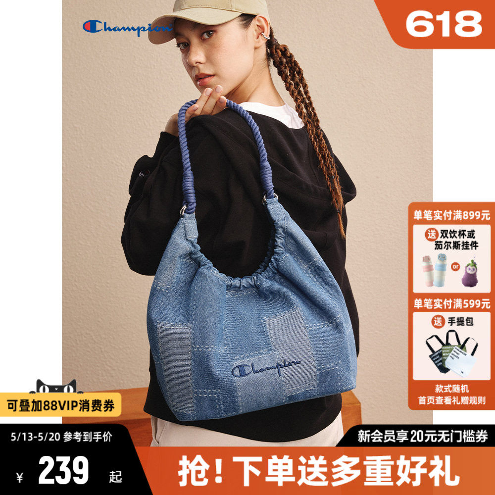 Champion冠军手提包女2026新款托特包单肩包手提包牛仔小
