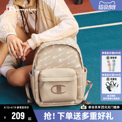 Champion冠军双肩包满印老花背包