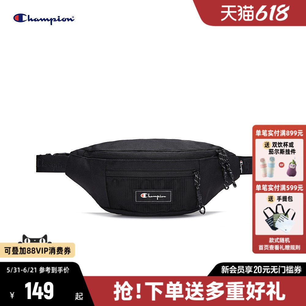 Champion冠军斜挎包女春新款胸包腰包帆布包单肩包男生情侣包包
