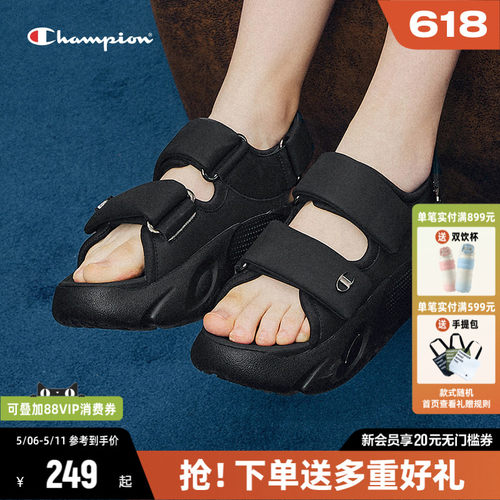 CHAMPION冠军厚底凉鞋女