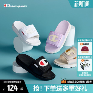 男 透气外穿一字拖增高厚底运动凉拖鞋 Champion冠军女鞋 拖鞋
