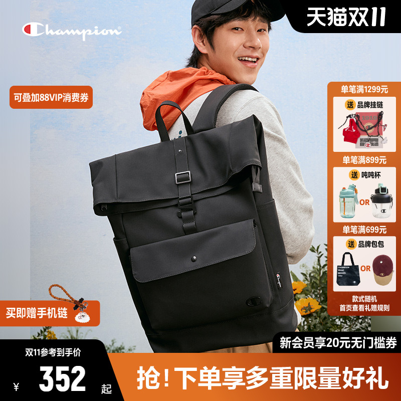 Champion冠军双肩包女2025秋季新款书包健身运动帆布包户外背包男