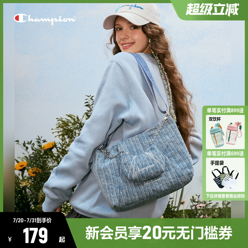 Champion冠军斜挎包女2025夏季新款单肩包幸运饼干包包帆布包斜挎