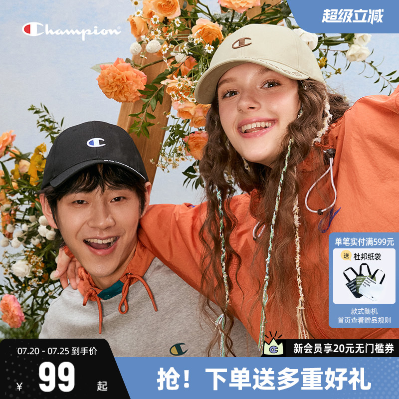 Champion冠军鸭舌帽2026夏季新款刺绣遮阳棒球帽大头围帽男女同款