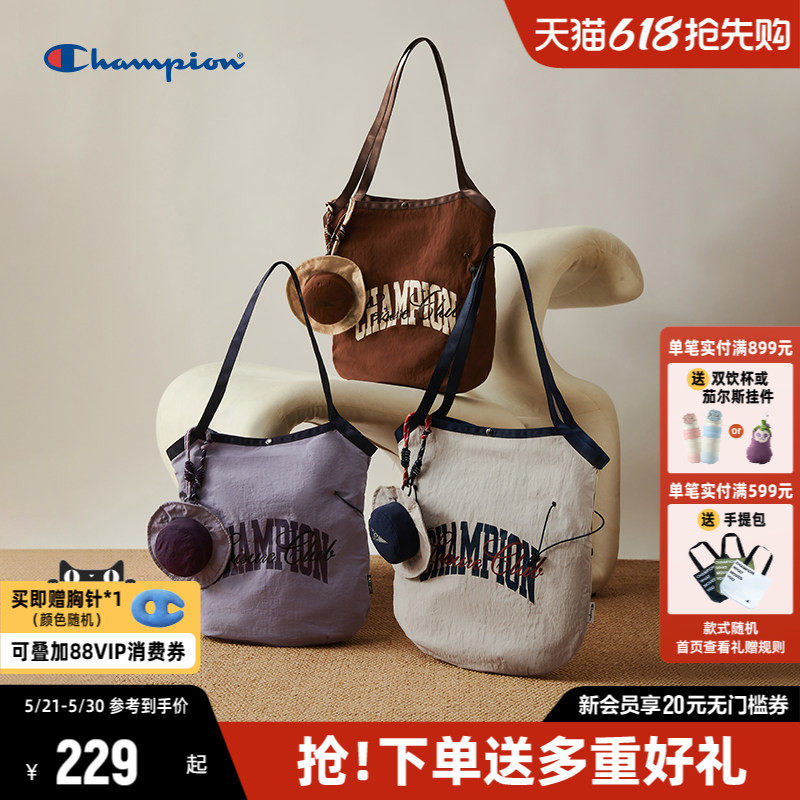 Champion冠军单肩包2026年夏季新款大容量通勤包包女托特