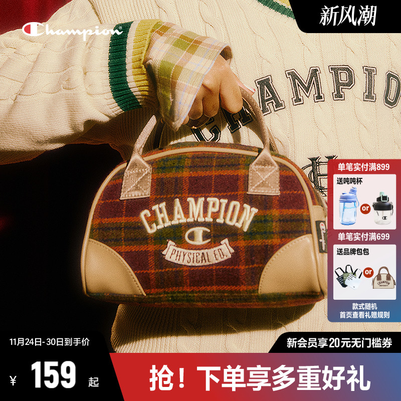 Champion复古加大刺绣斜挎包