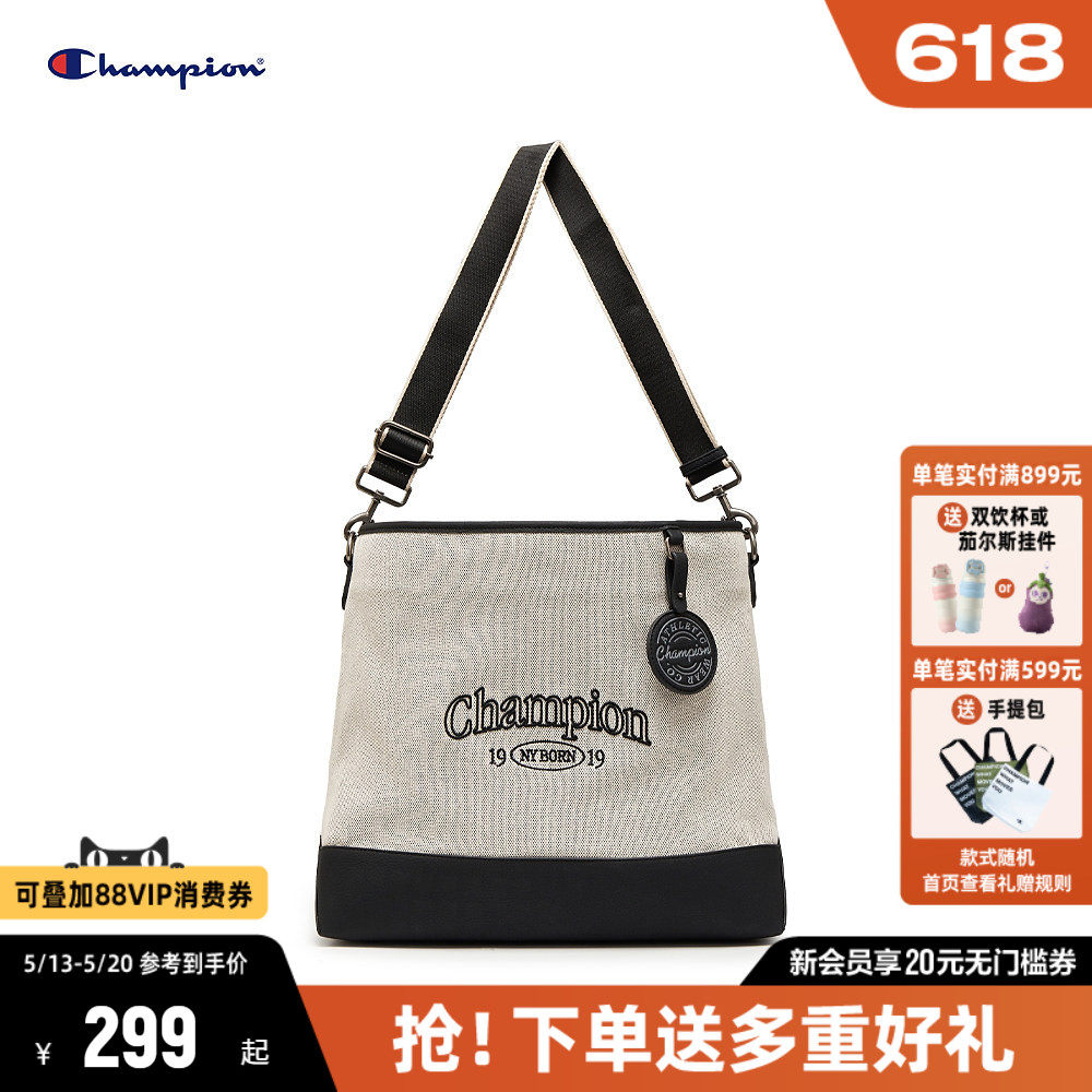 Champion冠军斜挎包女2026年新款单肩包帆布包托特包女包