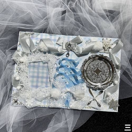 餐盘痛板原创设计痛包银色系装饰