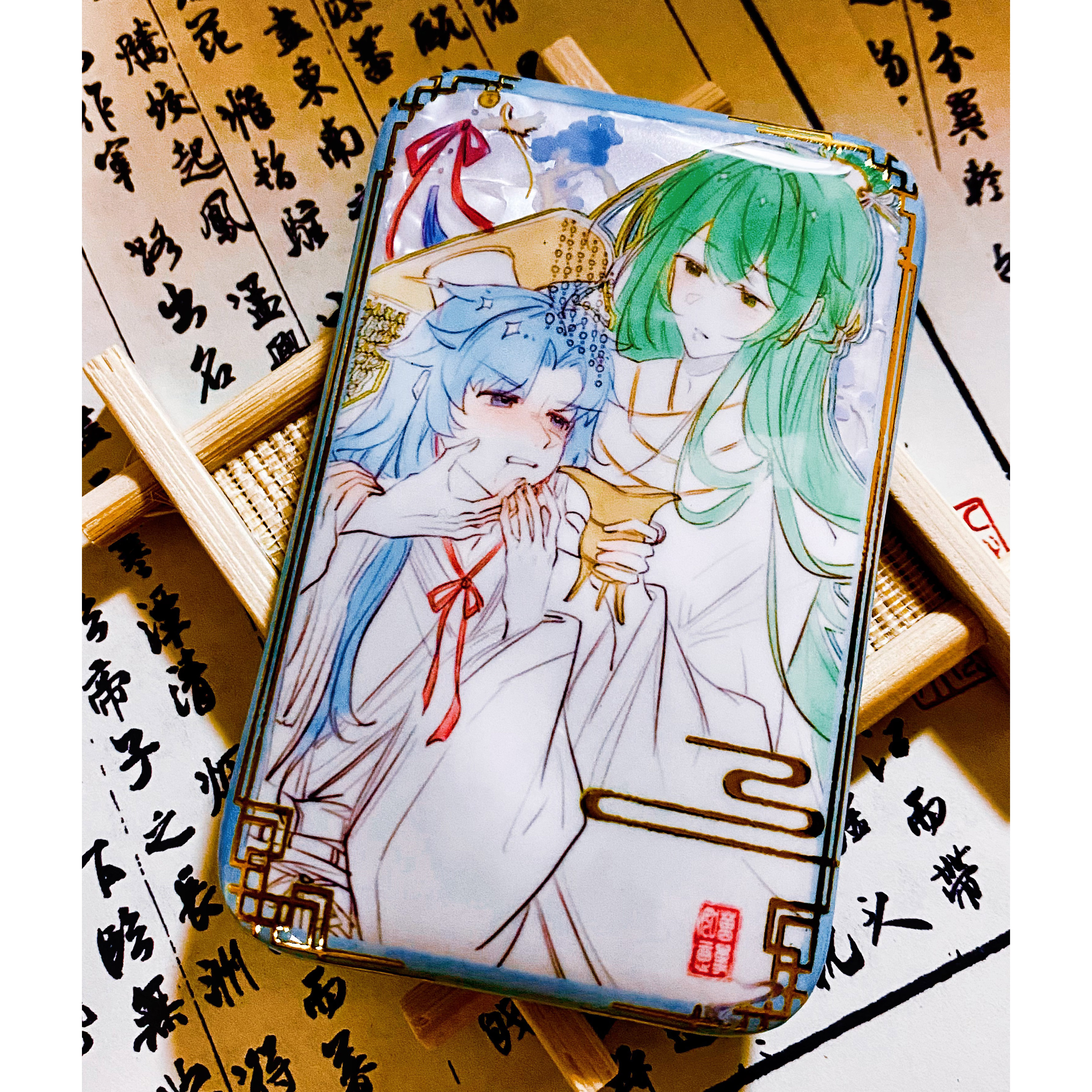 小绿和小蓝周边 绘梦琦旅系列 帆布包吧唧明信片组 企/叶渡