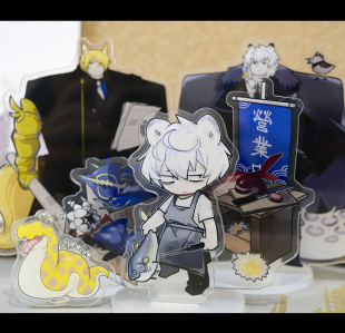 明日方舟 肩宽两米银灰玛恩纳+鱼贩孑+苦尔鳗 绘/苦尔鳗