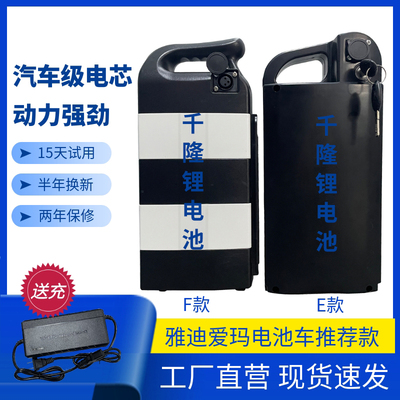 自行车48v锂电池动力电瓶新国标