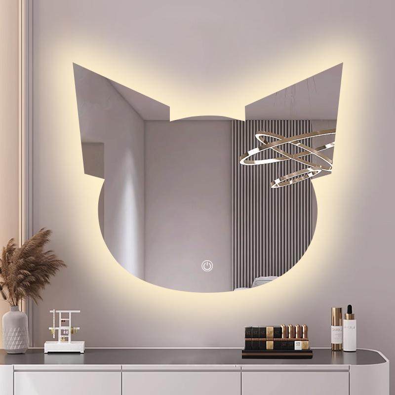 库洛米异形智能镜卫生间led带灯卡通创意浴室镜卧室化妆镜梳妆镜,家装主材,浴室镜,淘宝优惠券,粉丝福利购,淘宝优惠卷