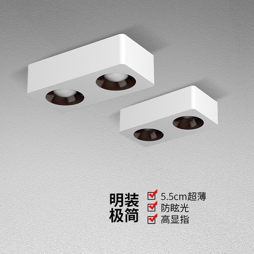 极简超博明装筒灯吸顶式