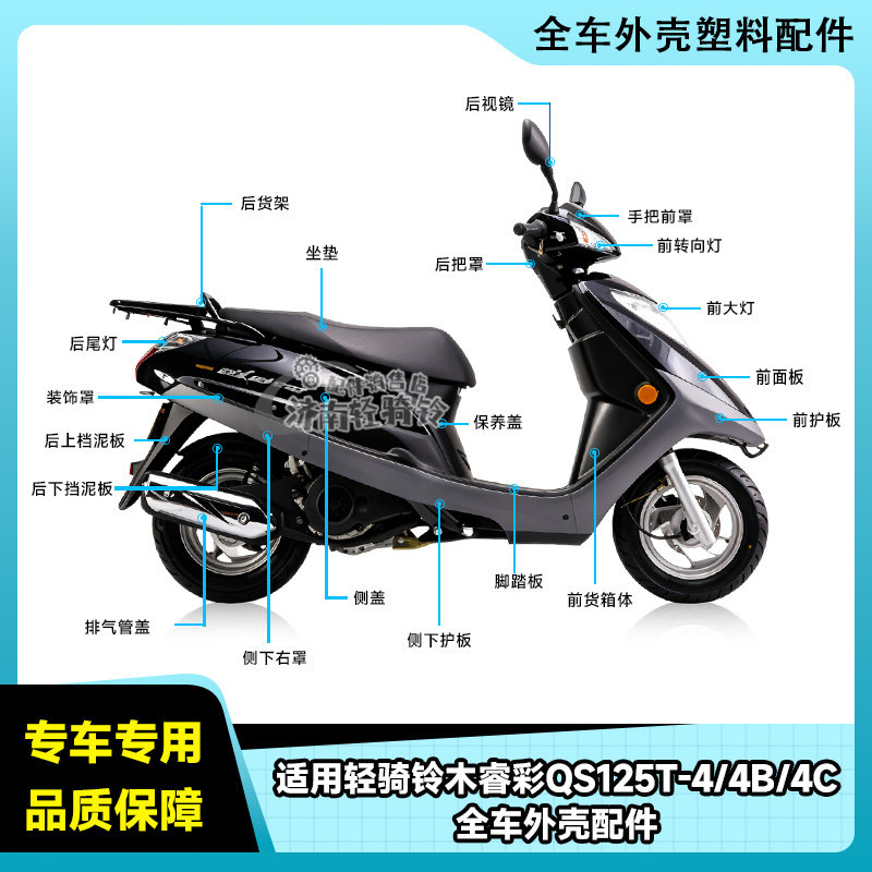 QS125T-4/4B/4C全车外壳配件