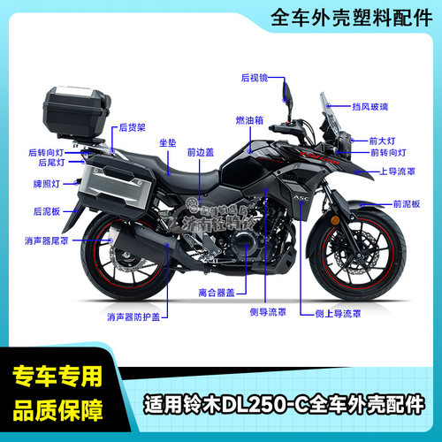 DL250-C全车外壳挡泥板边盖侧盖
