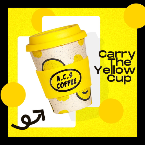 门店限定原创设计环保咖啡渣随行杯280ml
