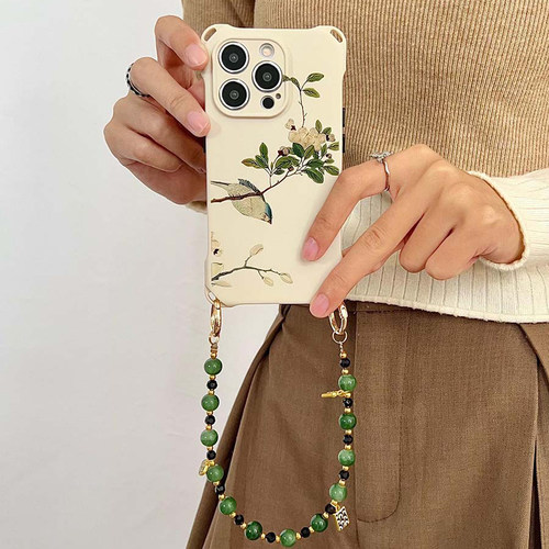 苹果手机壳带挂绳四角开孔防摔