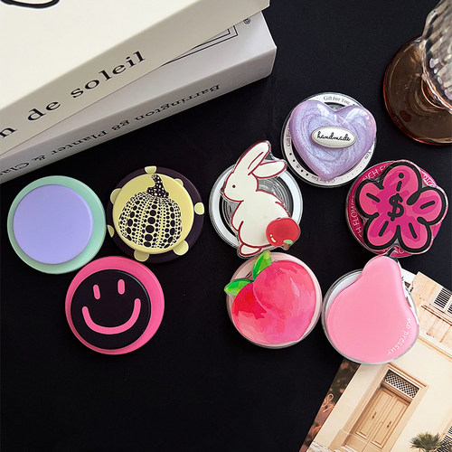 ins风磁吸手机支架适用MagSafe强力吸附伸缩气囊支架卡通追剧可用