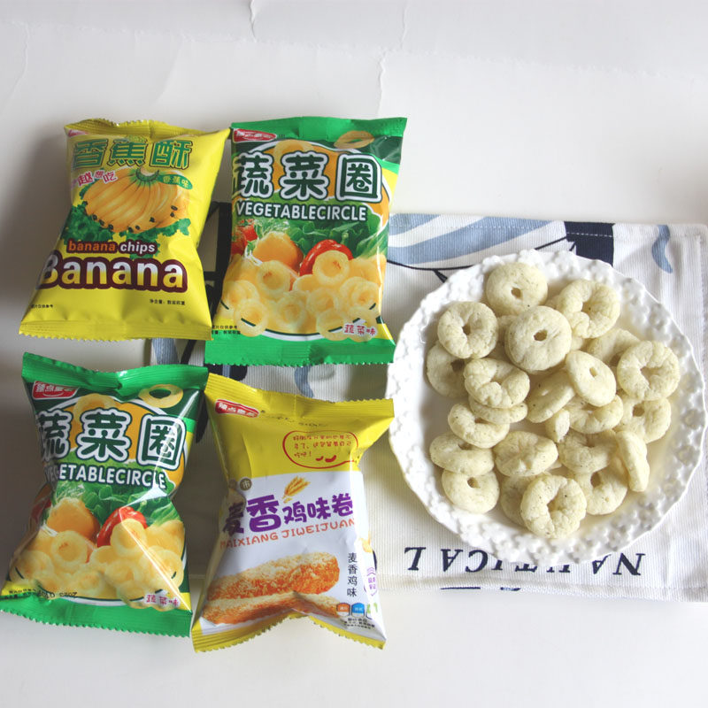 臻点童友蔬菜圈香蕉酥鸡味卷休闲办公室零食小吃膨化食品独立包装