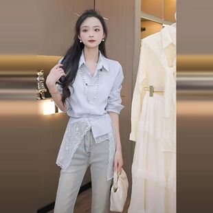 2026新款 女春季 韩系chic上衣 气质奶黄色宽松休闲显瘦衬衫 早春法式