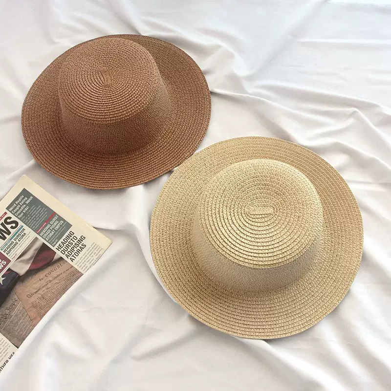 草帽手工波浪帽胚女夏天沙滩出游防晒遮阳帽子活动沙龙暖场大帽檐