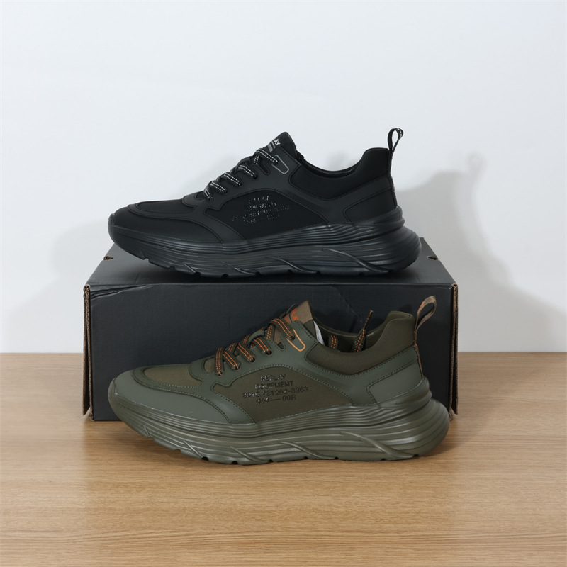 售189欧 现货意大利春秋城市户外轻便透气休闲运动黑武士男鞋