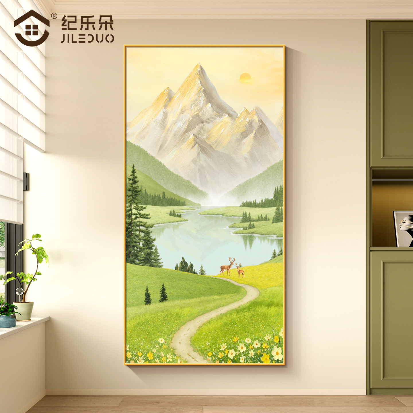 【美术馆合作】日照金山手绘油画