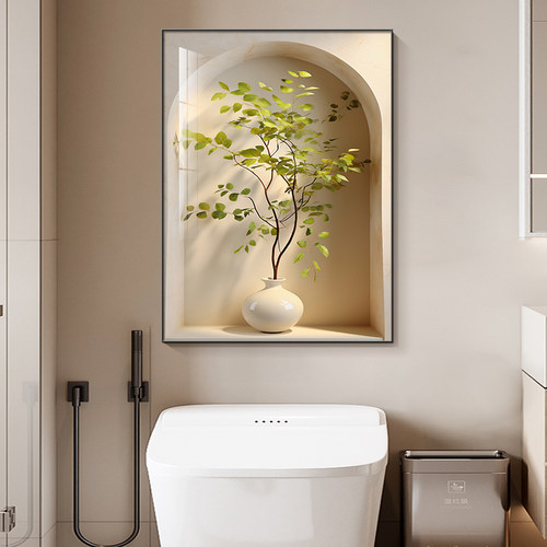 纪乐朵卫生间现代简约绿植装饰画