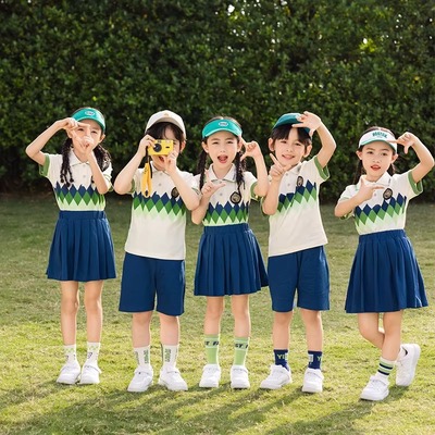 小学生校服短袖套装儿童毕业班服