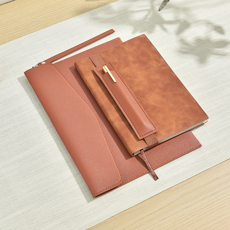 免费刻字定制LOGO资料袋笔记本