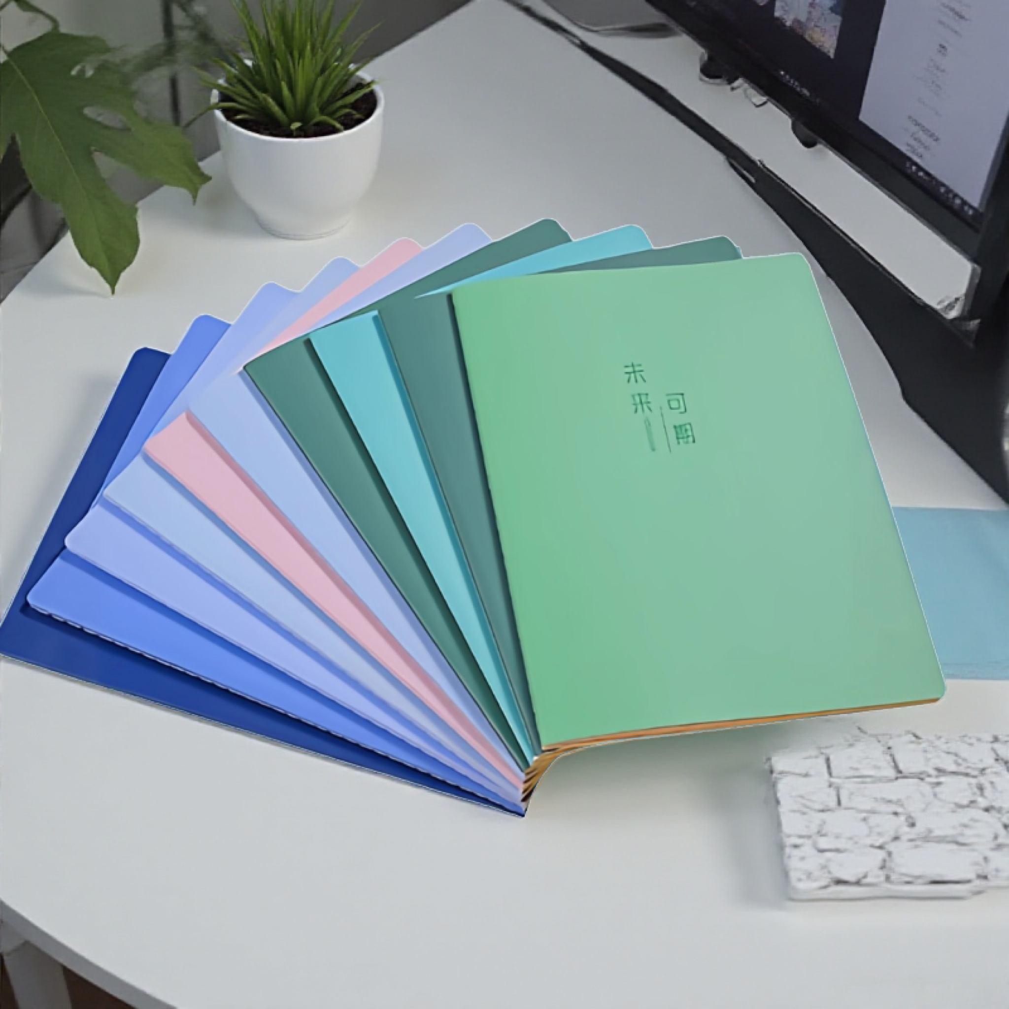 B5加厚简约笔记本子高颜值励志文字车线本初高中生横线记事本学生