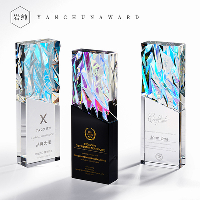 创意水晶奖杯定制高档大气企业优秀员工团队荣誉颁奖年会奖牌订制